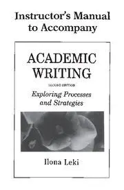 ACADEMIC WRITING INSTRUCTOR'S MANUAL