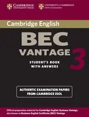 CAMBRIDGE BEC VANTAGE 3 STUDENT'S BOOK WITH ANSWERS