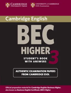 CAMBRIDGE BEC HIGHER 3 STUDENT'S BOOK WITH ANSWERS