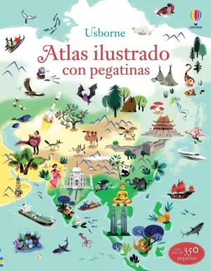 Atlas Ilustrado con Pegatinas