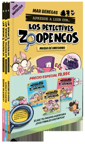 PACK APRENDE A LEER CON... ¡LOS DETECTIVES ZOOPENCOS! 4, 5 Y 6: EN LETRA MAYÚSCU