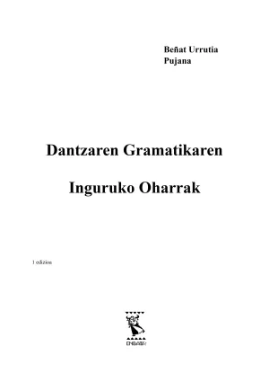 DANTZAREN GRAMATIKAREN INGURUKO OHARRAK