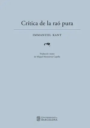 CRÍTICA DE LA RAÓ PURA