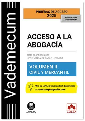 VADEMECUM ACCESO A LA ABOGACÍA. VOLUMEN II. PARTE ESPECÍFICA CIVIL-MERCANTIL 202