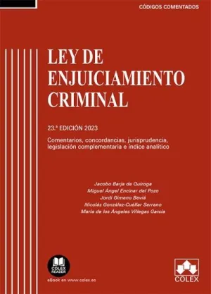 LEY DE ENJUICIAMIENTO CRIMINAL 2025 CODIGO COMENTADO COMENT