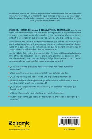 ANSIEDAD ¿HERIDA DEL ALMA O DESAJUSTE DEL ORGANISMO?