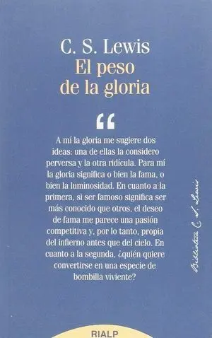 EL PESO DE LA GLORIA EL PESO DE LA GLORIA