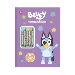 BLUEY PINTA CON NUMEROS - CUADERNO 21X28