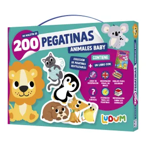LUDUM - MALETIN 200 PEGATINAS - ANIMALES BABY
